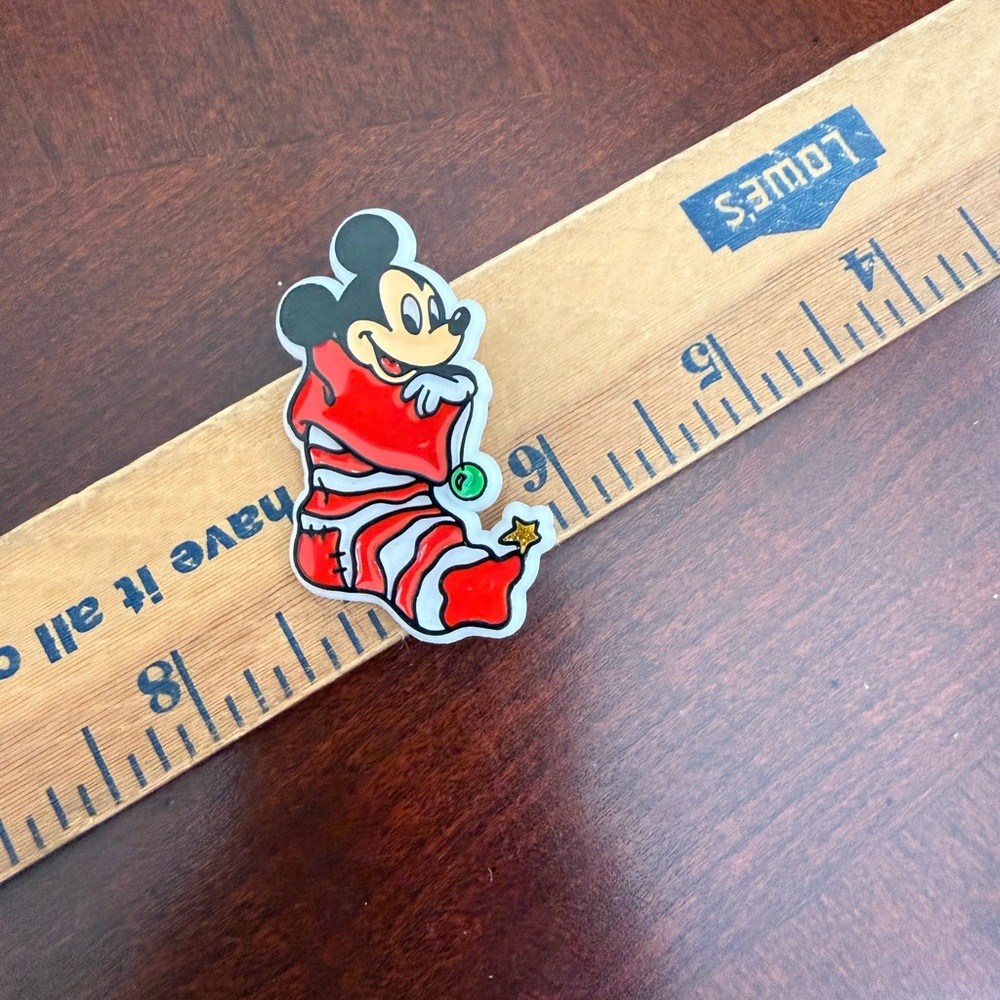 Vintage Disney Christmas Mickey Brooch